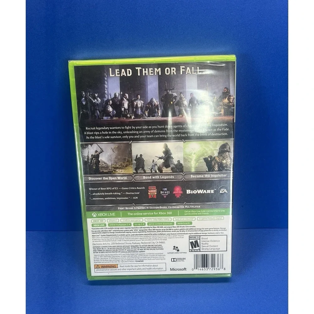 Dragon Age: Inquisition ‎ (Microsoft Xbox One, 2014) NEW SEALED